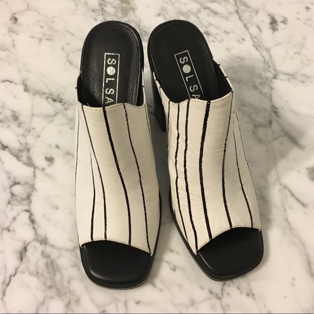 Solsana chunky heel mule